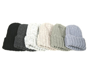 Quarry Knit Beanie in Charcoal Gray Alpaca Merino Wool Men's Hat