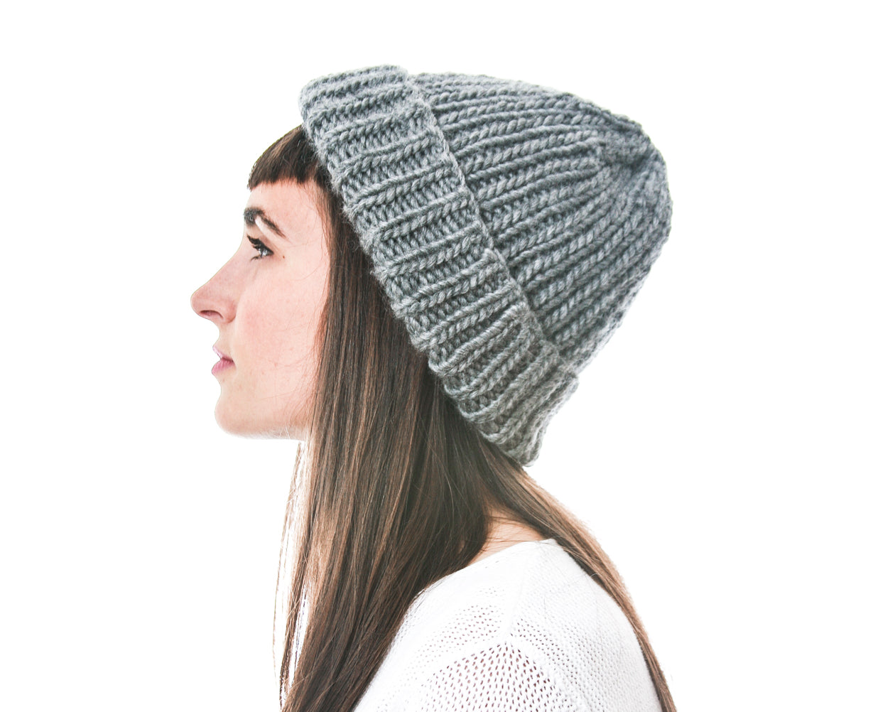 Ribbed Knit Hat in Fair Trade Silk Alpaca Merino Wool Blend – Westlake Knits