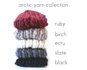 Chunky Knit Hat in Merino Wool, oversize, handmade in Canada
