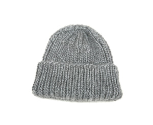 Ribbed Knit Hat in Fair Trade Silk Alpaca Merino Wool Blend