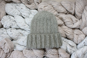 Quarry Knit Beanie in Charcoal Gray Alpaca Merino Wool Men's Hat
