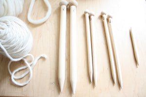 Birch Wood Knitting Needles, hand crafted in Nova Scotia