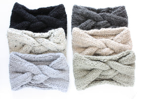 Quarry Braided Headband in Alpaca Merino Wool, hand knit in Canada