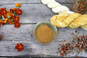 Marigold Natural Dye, powdered marigold flowers for dyeing rich yellows