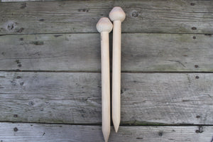 25mm Birchwood Knitting Needles, handmade in Nova Scotia