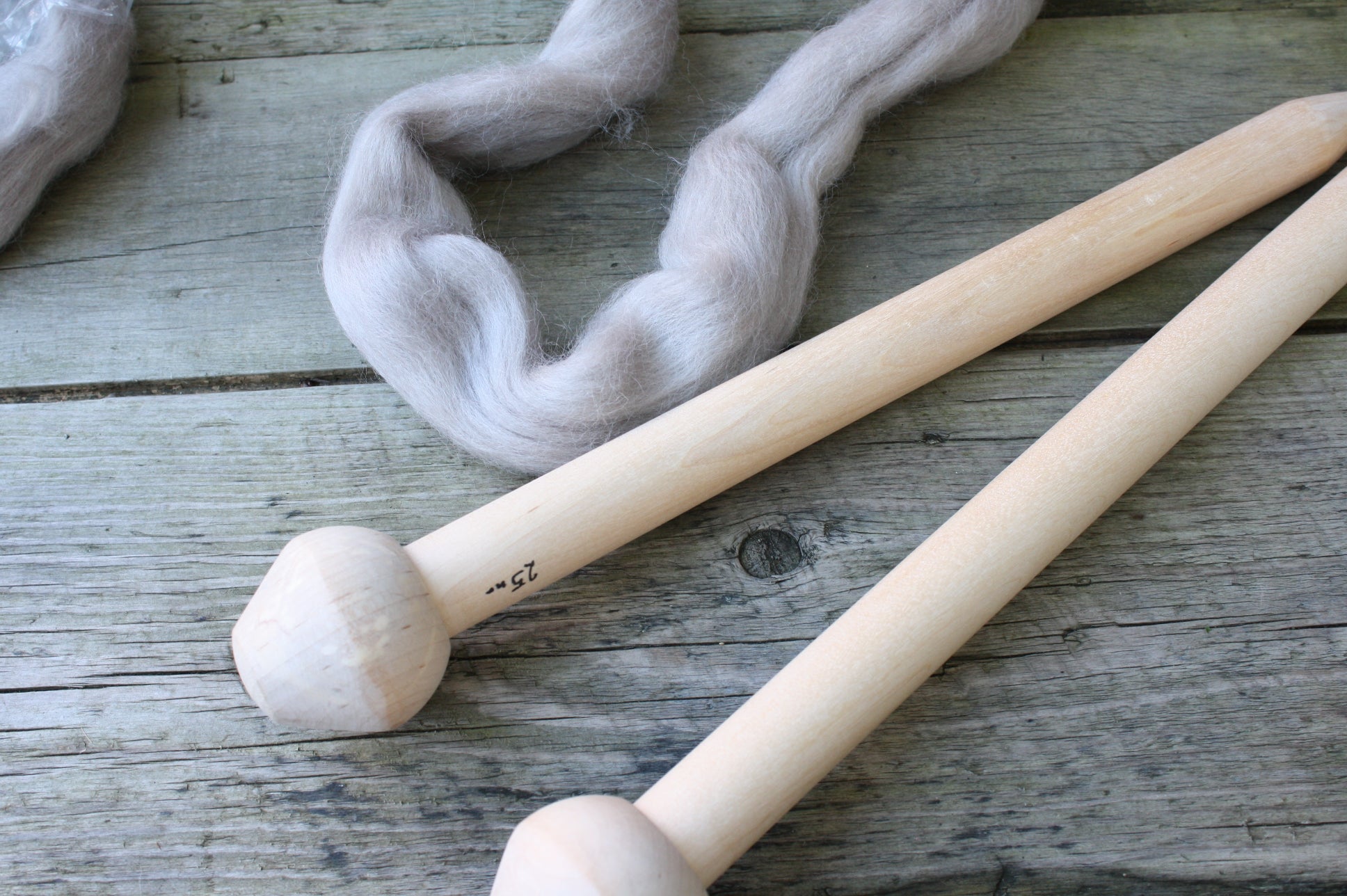 Birch Wood Knitting Needles, hand crafted in Nova Scotia