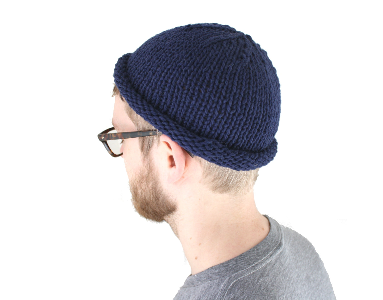 Fisherman Beanie, hand knit men's toque