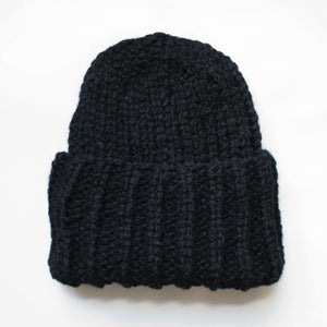 Quarry Knit Beanie in Charcoal Gray Alpaca Merino Wool Men's Hat